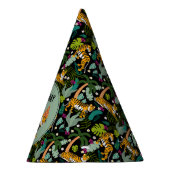 Tropical Tiger Botanical Jungle Safari Birthday パーティーハット (右)
