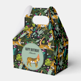Tropical Tiger Botanical Jungle Safari Birthday フェイバーボックス