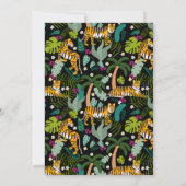 Tropical Tiger Jungle Kids Party Animals Birthday 招待状 (裏面)