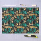 Tropical Tigers & Leaves | Bold Jungle Pattern 薄葉紙 (クラフト)