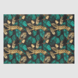 Tropical Tigers & Leaves | Bold Jungle Pattern 薄葉紙