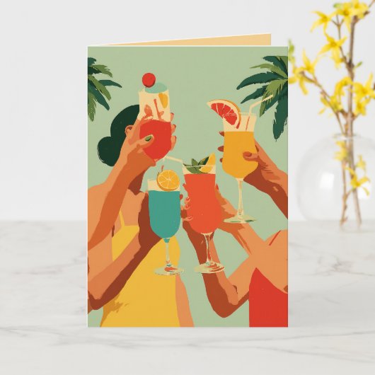 Tropical Toast to Bride-to-Be カード (黄色い花)