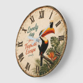 Tropical Toucan ラージ壁時計 (傾斜)