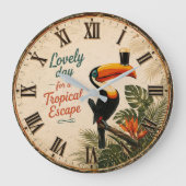 Tropical Toucan ラージ壁時計 (正面)