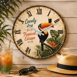 Tropical Toucan ラージ壁時計
