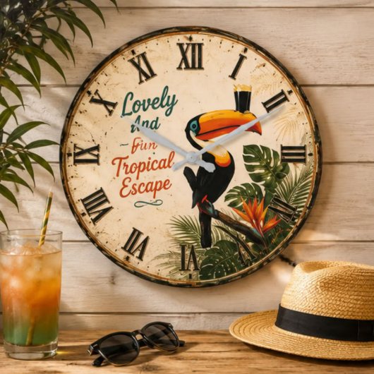 Tropical Toucan ラージ壁時計
