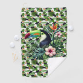 Tropical Toucan Birds. ゴルフタオル (インサイチュ)