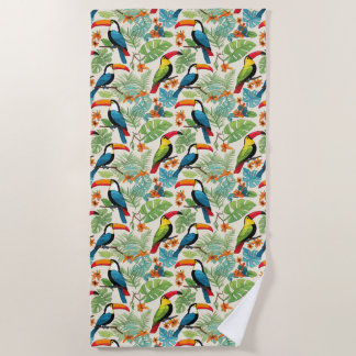Tropical Toucan Canopy ビーチタオル