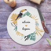 Tropical Toucan Couple's Name カッティングボード
