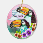 Tropical Toucans  セラミックオーナメント (左)