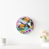 Tropical Toucans  ラウンド壁時計 (ホーム)