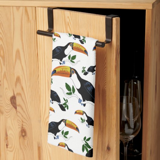 Tropical Toucans - Playful Jungle  キッチンタオル (三つ折り)