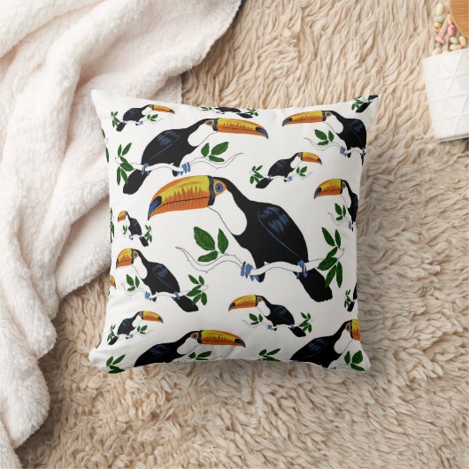 Tropical Toucans - Playful Jungle クッション (ブランケット)