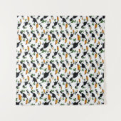 Tropical Toucans - Playful Jungle タペストリー (正面(横))