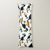 Tropical Toucans - Playful Jungle ボディピロー (裏面 (縦))