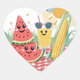 Tropical Treats – Summer Snack Sticker Set ハートシール