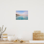 Tropical Turquoise Beach Poster - Pastel Sunset ポスター (キッチン)