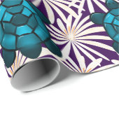 Tropical Turtle Floral Pattern Seamless Sea Turtle ラッピングペーパー (ロールコーナー)