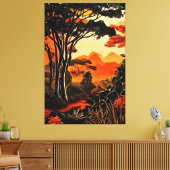 Tropical Twilight キャンバスプリント (インサイチュ (リビング))