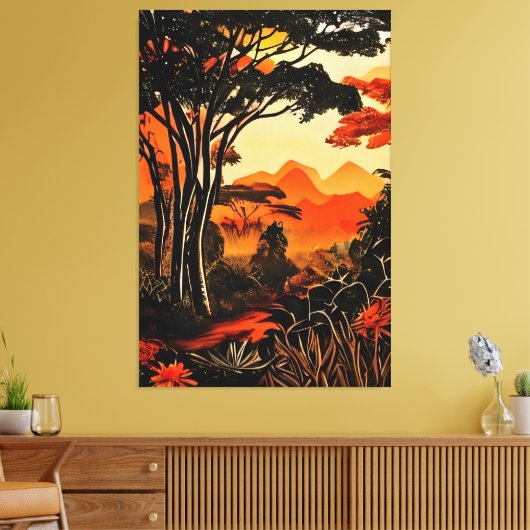 Tropical Twilight キャンバスプリント (インサイチュ (リビング))