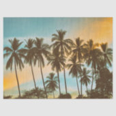 Tropical Twilight: Coconut Palm Silhouette 薄葉紙 (正面)