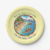 Tropical Vacation Dreams ペーパープレート (正面)