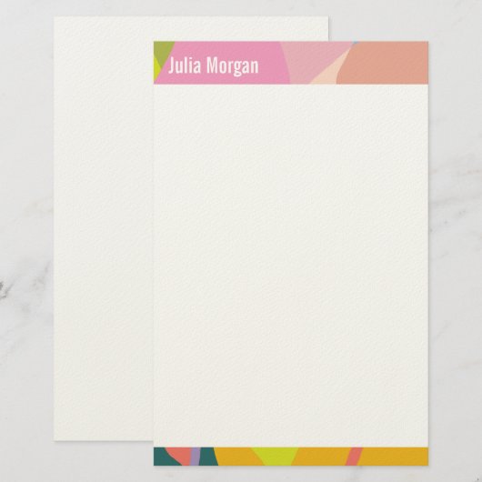 Tropical Vibes Colorful 便箋 (正面/裏面)