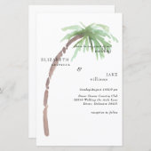 Tropical Vibes Foliage Budget Palm Tree Wedding (正面/裏面)