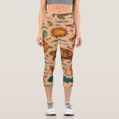Tropical Vibes High Waisted Capris Gift カプリレギンス (正面)
