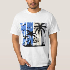 Tropical Vibes in Stripes” Tシャツ