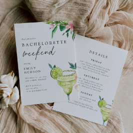 Tropical Vibes Mexico Beach Bachelorette Weekend 招待状