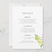 Tropical Vibes Mexico Beach Bachelorette Weekend 招待状 (裏面)