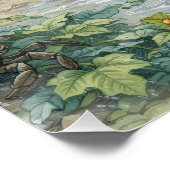 Tropical Village Life: Man Catching Crabs in Rain ポスター (コーナー)