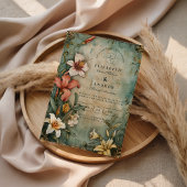 Tropical Vintage Garden Wedding 招待状