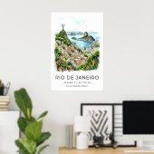 Tropical Vista Rio Art Print, Christ the Redeemer ポスター (ホームオフィス)