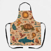 Tropical Wander All-Over Print Apron Gift エプロン (正面)