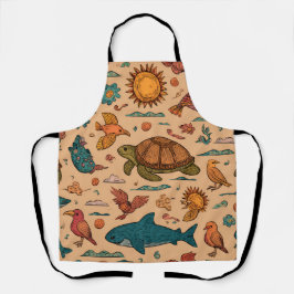 Tropical Wander All-Over Print Apron Gift エプロン