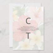 Tropical Watercolor Beach Wedding 招待状 (裏面)