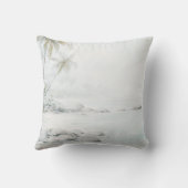 Tropical Watercolor Beach Wedding Keepsake Pillow  クッション (裏面)