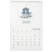 Tropical Watercolor Calendar 2026 カレンダー (1月 2027)