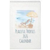 Tropical Watercolor Calendar 2026 カレンダー (カバー)