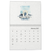 Tropical Watercolor Calendar 2026 カレンダー (2月 2027)