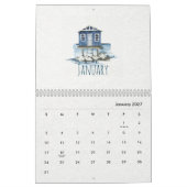 Tropical Watercolor Calendar 2026 カレンダー (1月 2027)