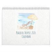 Tropical Watercolor Calendar 2026 カレンダー (カバー)