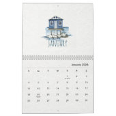 Tropical Watercolor Calendar 2026 カレンダー (1月 2026)