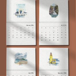 Tropical Watercolor Calendar 2026 カレンダー