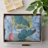 Tropical Watercolor Florals Flamingo & Butterflies 薄葉紙 (ギフト)