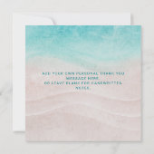 Tropical Watercolor Weding Thank You Card サンキューカード (裏面)