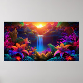 Tropical Waterfall ポスター