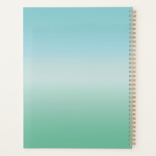 Tropical Waters Gradient Monogram Name  プランナー手帳 (裏面)